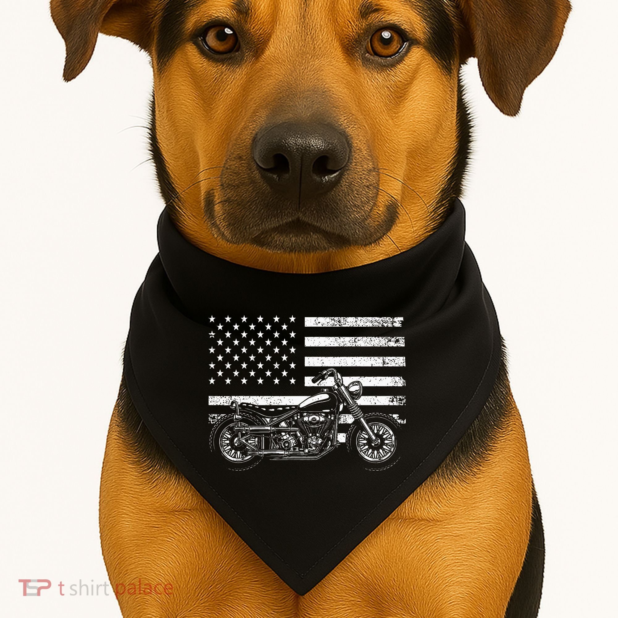 Cool Motorcycle Rider USA-Made Doggie Bandana