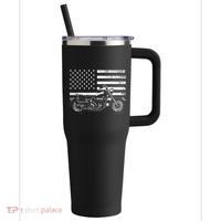 Cool Motorcycle Rider 40oz Vacuum Insulated Stainless Steel Travel Tumbler thumb 0