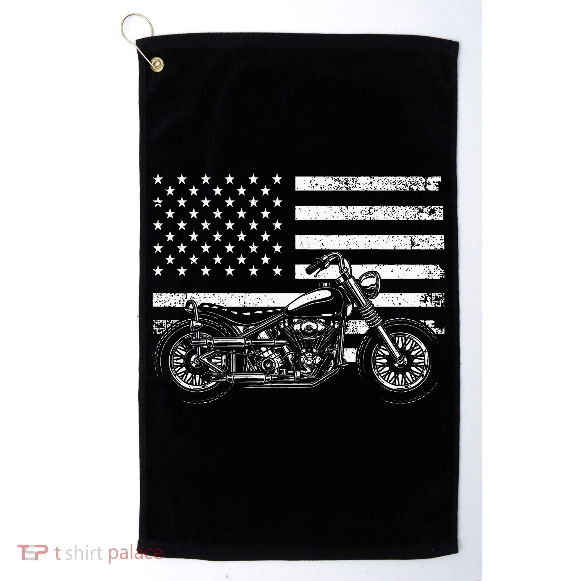 Cool Motorcycle Rider Golf Towel