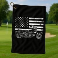 Cool Motorcycle Rider Golf Towel thumb 1