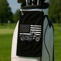 Cool Motorcycle Rider Golf Towel thumb 2