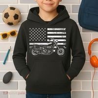 Cool Motorcycle Rider Kids Hoodie thumb 2