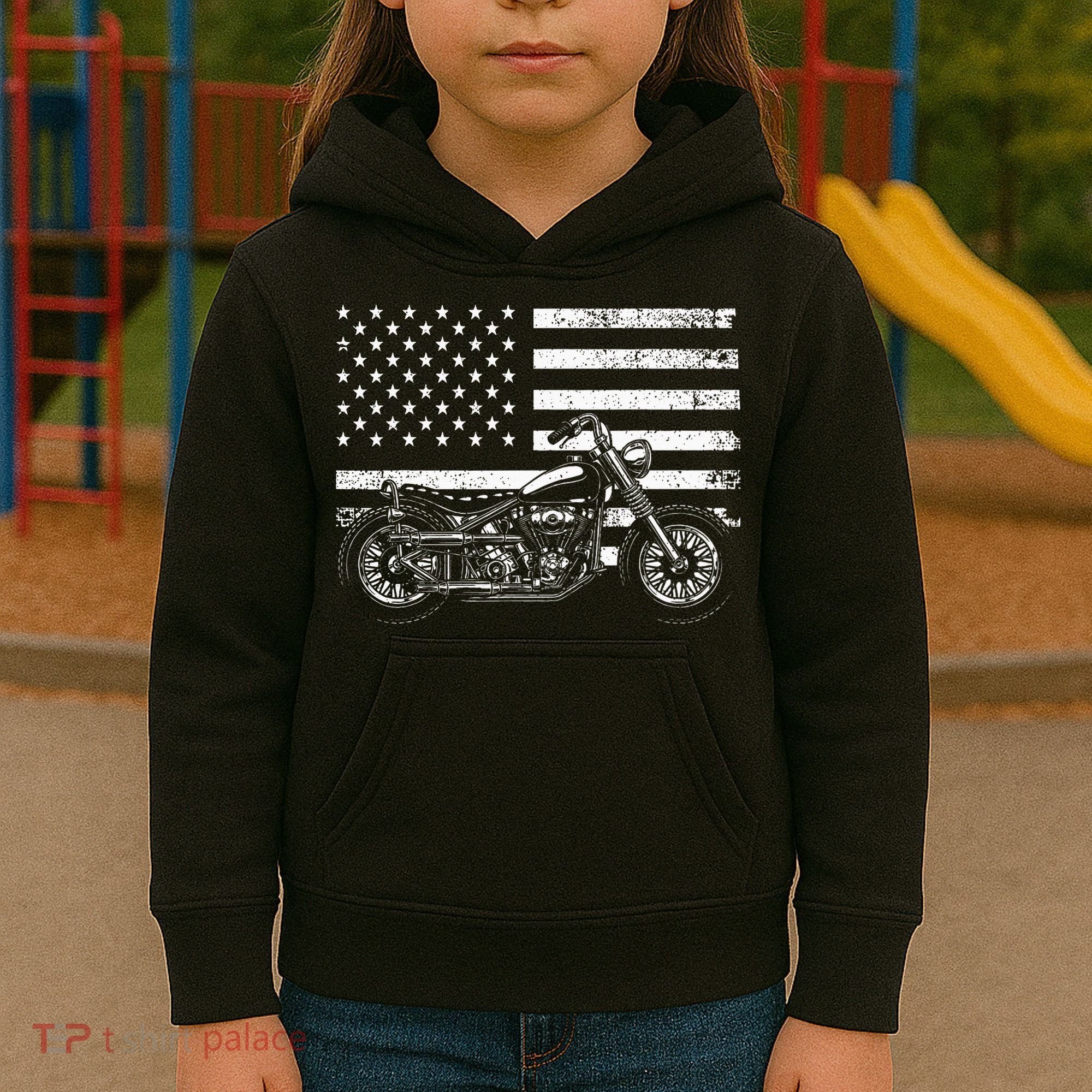 Cool Motorcycle Rider Kids Hoodie