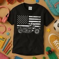 Cool Motorcycle Rider Kids T-Shirt thumb 3