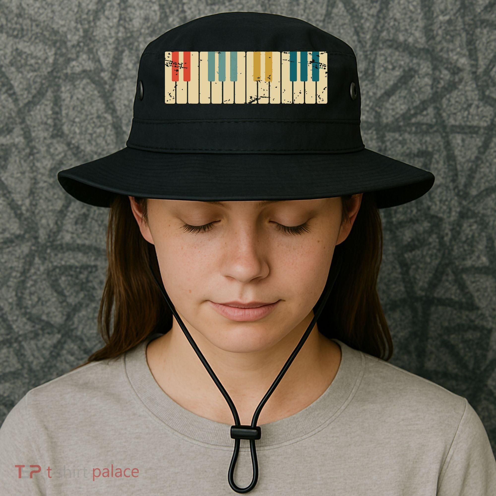 Classical Music Retro Piano Bucket Hat