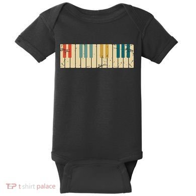 Classical Music Retro Piano Baby Bodysuit