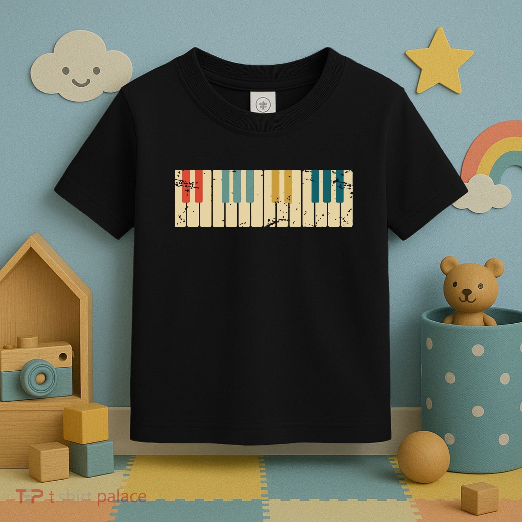 Classical Music Retro Piano Toddler T-Shirt