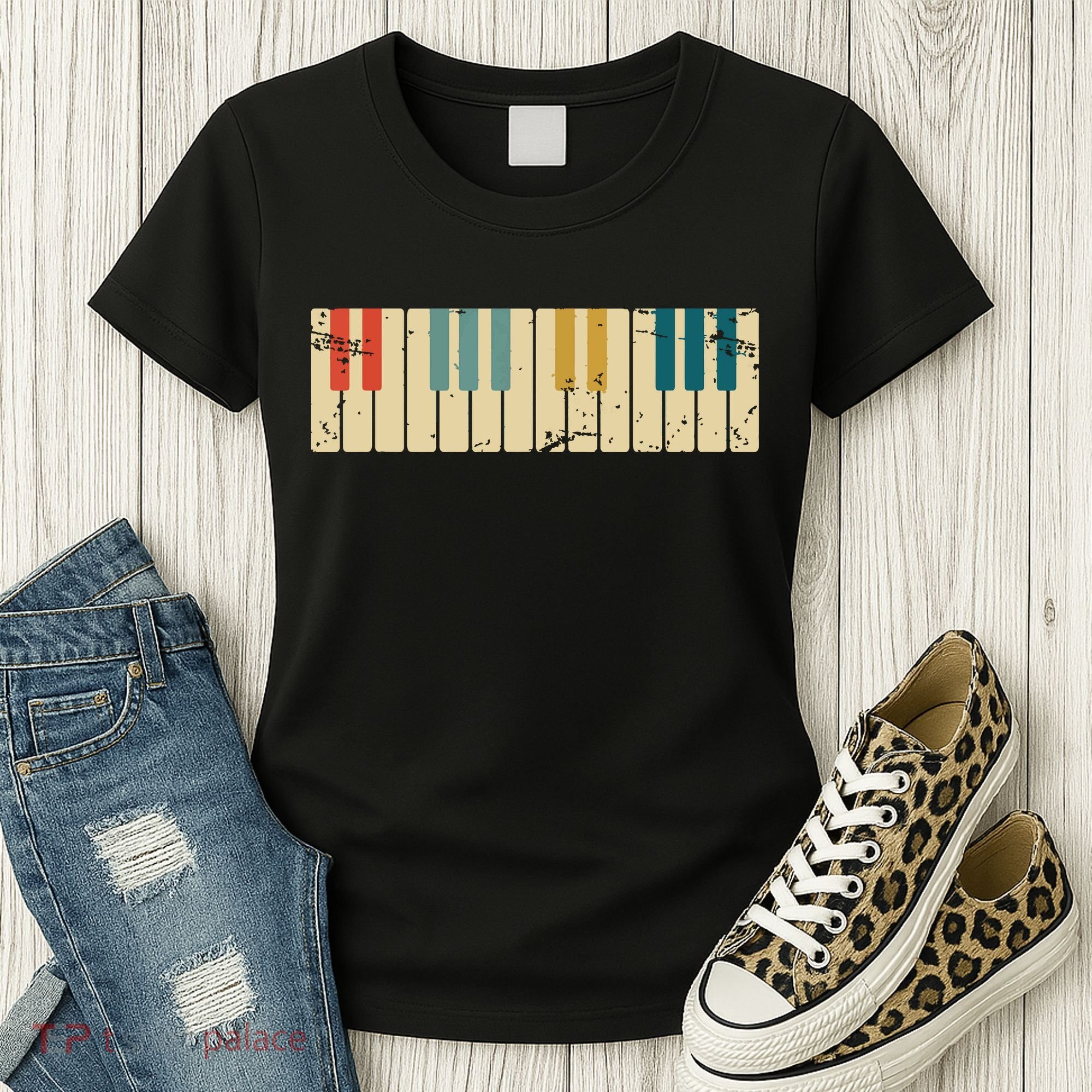 Classical Music Retro Piano Women's T-Shirt