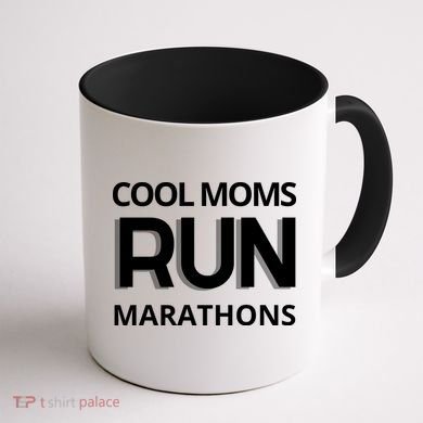 Cool Moms Run Marathons, Marathon Mom Runner Parent Coffee Mug back