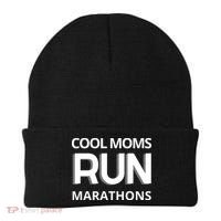 Cool Moms Run Marathons, Marathon Mom Runner Parent Beanie thumb 0