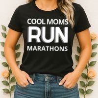 Cool Moms Run Marathons, Marathon Mom Runner Parent Women's T-Shirt thumb 2