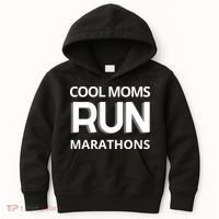 Cool Moms Run Marathons, Marathon Mom Runner Parent Kids Hoodie thumb 0