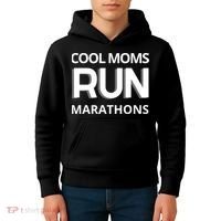 Cool Moms Run Marathons, Marathon Mom Runner Parent Kids Hoodie thumb 4