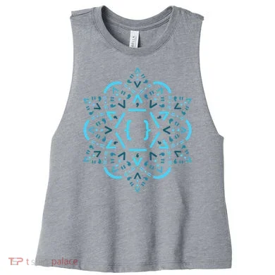 Code Mandala React Framework Women's Racerback Cropped Tank