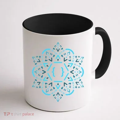 Code Mandala React Framework Coffee Mug back