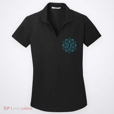 Code Mandala React Framework Women's Dry Zone Grid Polo