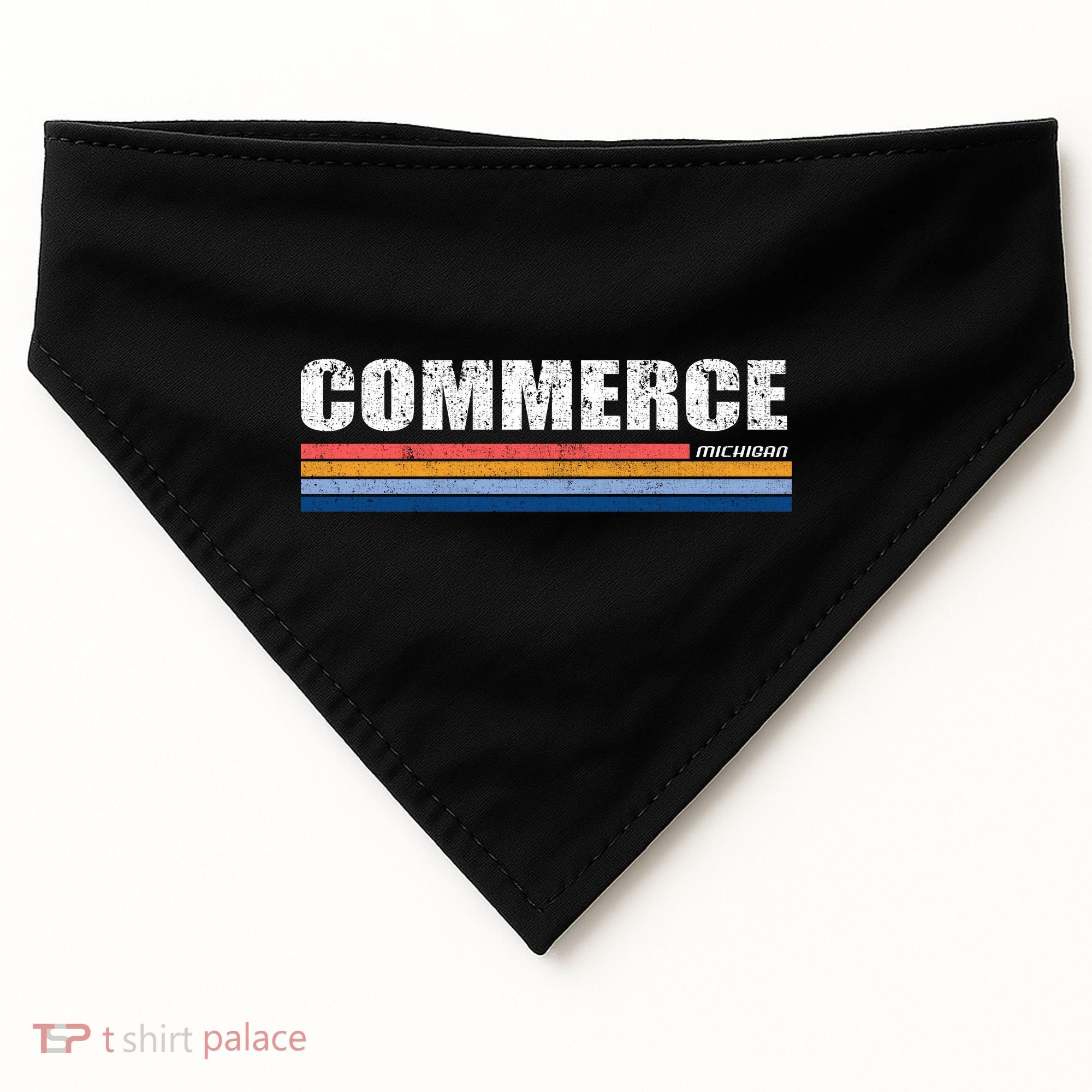 Commerce Michigan Retro USA-Made Doggie Bandana