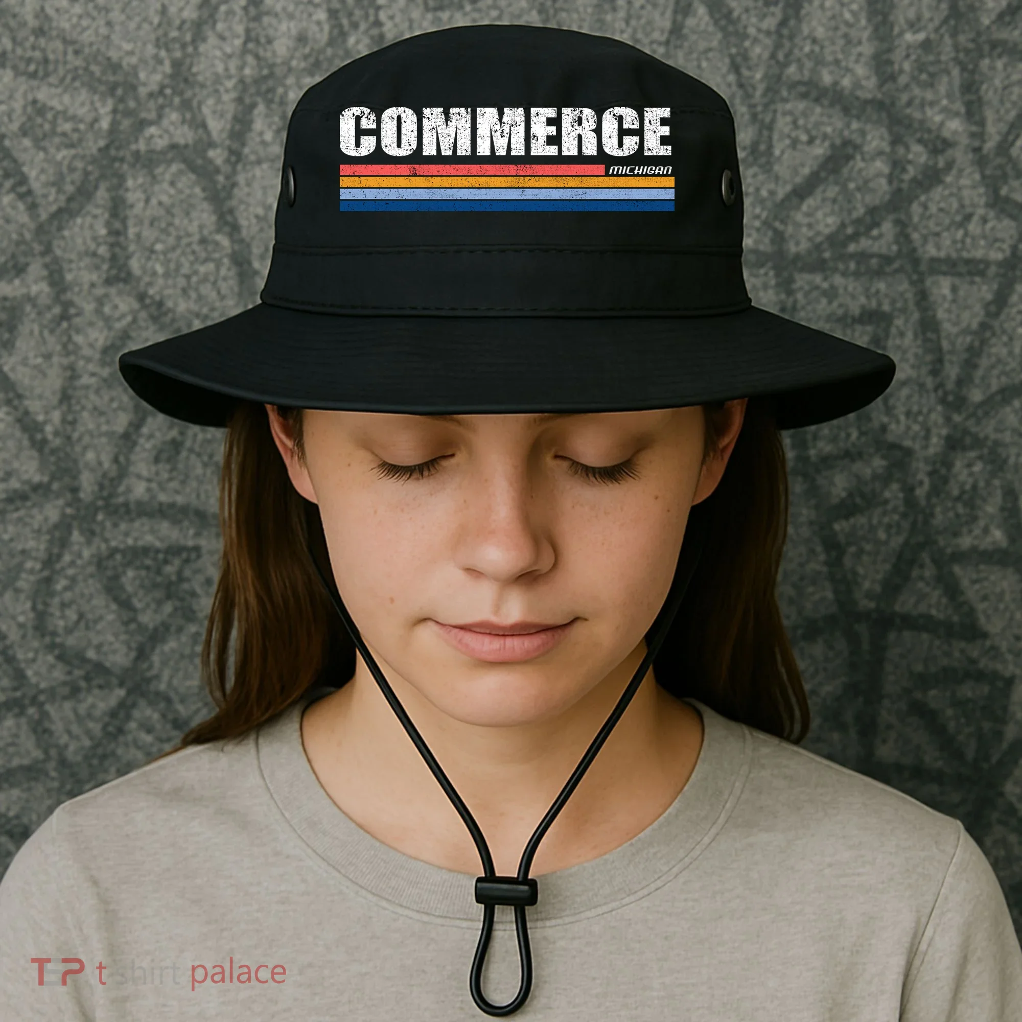 Commerce Michigan Retro Bucket Hat