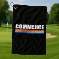 Commerce Michigan Retro Golf Towel thumb 1