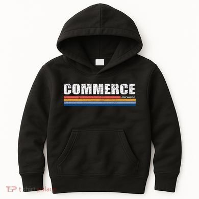 Commerce Michigan Retro Kids Hoodie