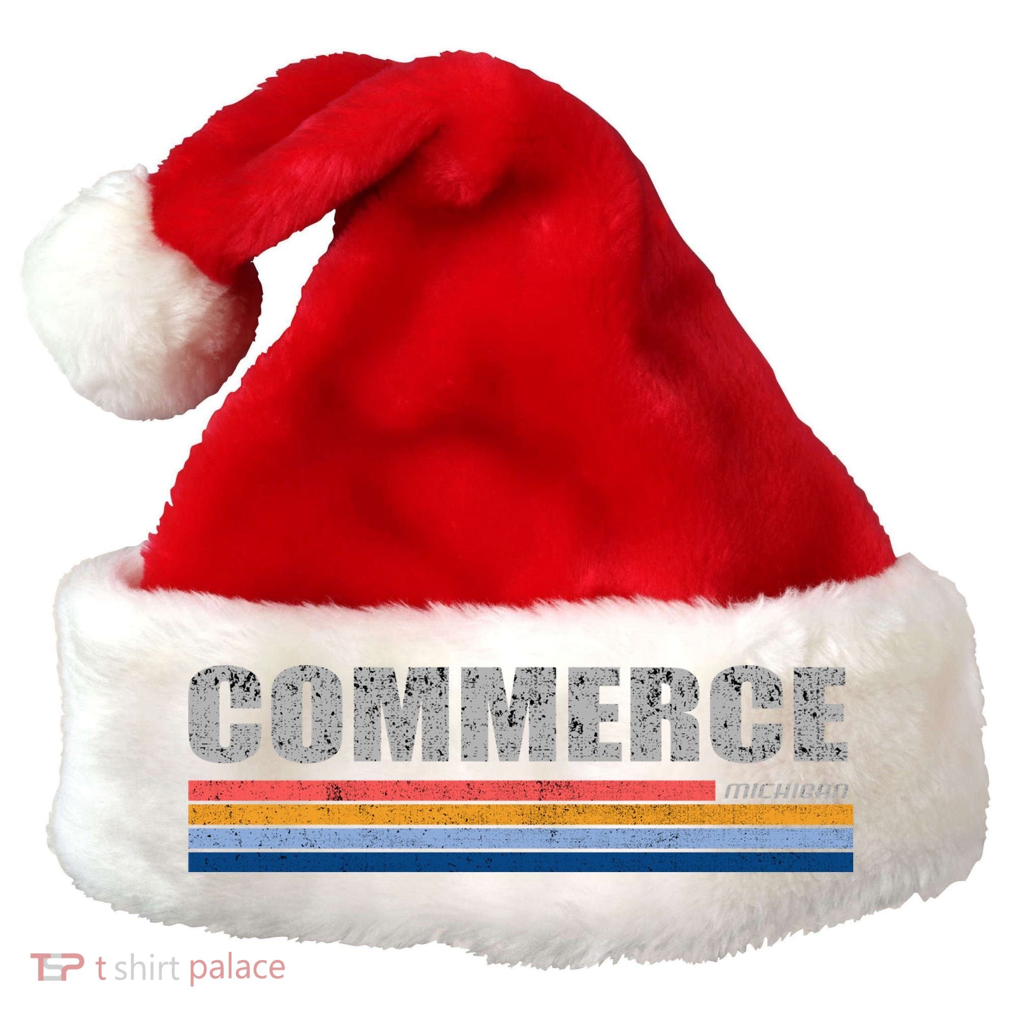 Commerce Michigan Retro Santa Hat