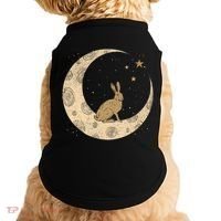 Crescent Moon Rabbit Stars Wiccan Wicca Witch Moon Phases Gift Doggie Tank thumb 0