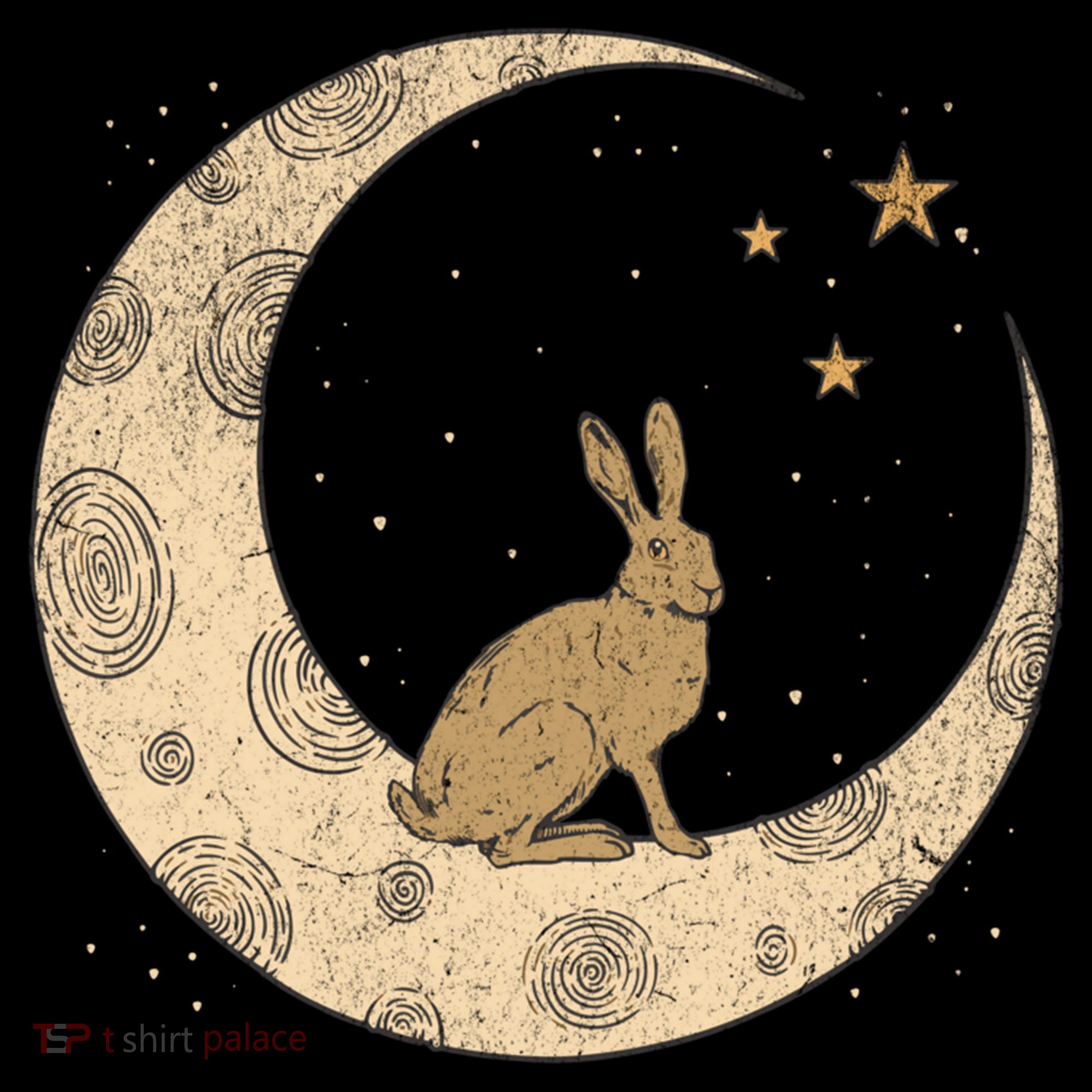 Crescent Moon Rabbit Stars Wiccan Wicca Witch Moon Phases Gift Doggie Tank