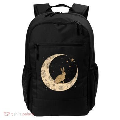Crescent Moon Rabbit Stars Wiccan Wicca Witch Moon Phases Gift Backpack