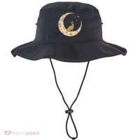 Crescent Moon Rabbit Stars Wiccan Wicca Witch Moon Phases Gift Bucket Hat thumb 0