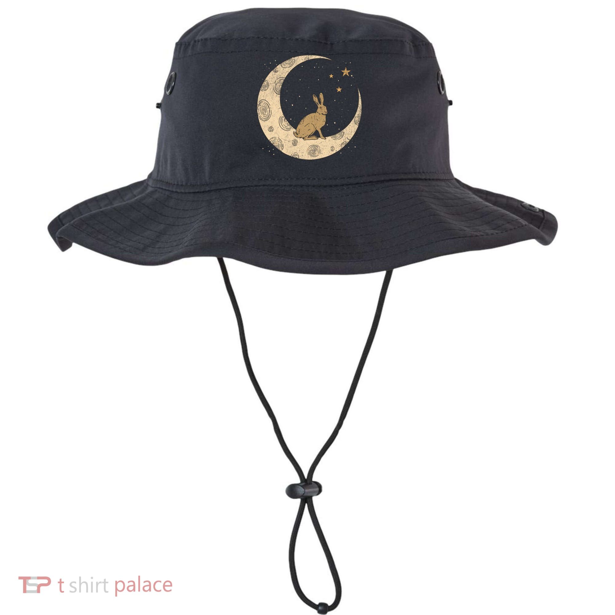 Crescent Moon Rabbit Stars Wiccan Wicca Witch Moon Phases Gift Bucket Hat