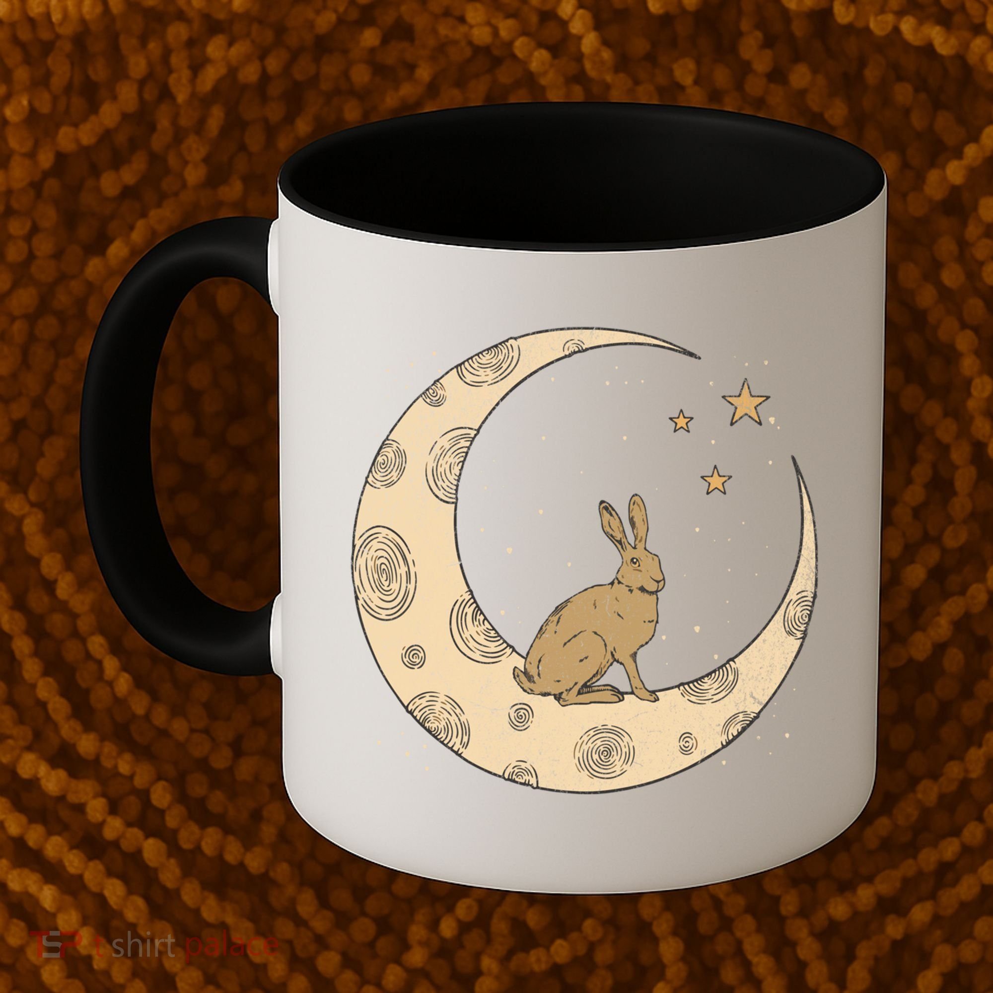 Crescent Moon Rabbit Stars Wiccan Wicca Witch Moon Phases Gift Coffee Mug