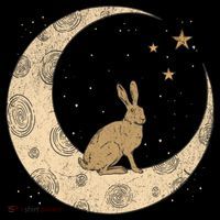 Crescent Moon Rabbit Stars Wiccan Wicca Witch Moon Phases Gift Coffee Mug thumb 5