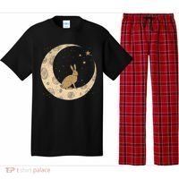Crescent Moon Rabbit Stars Wiccan Wicca Witch Moon Phases Gift Pajama Set thumb 0