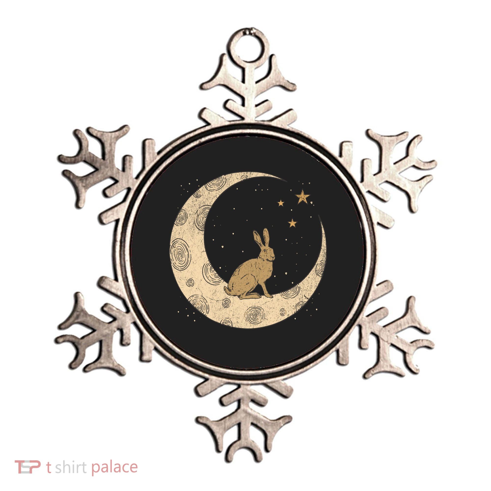 Crescent Moon Rabbit Stars Wiccan Wicca Witch Moon Phases Gift Ornament