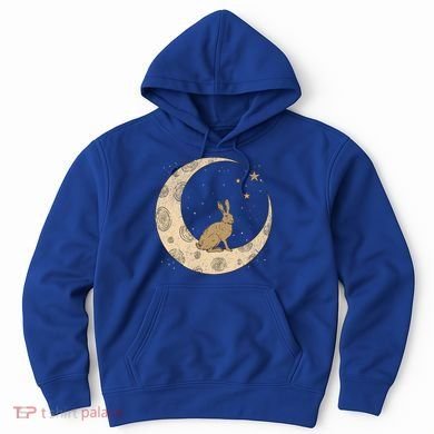 Crescent Moon Rabbit Stars Wiccan Wicca Witch Moon Phases Gift Hoodie