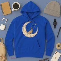 Crescent Moon Rabbit Stars Wiccan Wicca Witch Moon Phases Gift Hoodie thumb 3