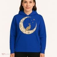 Crescent Moon Rabbit Stars Wiccan Wicca Witch Moon Phases Gift Hoodie thumb 5
