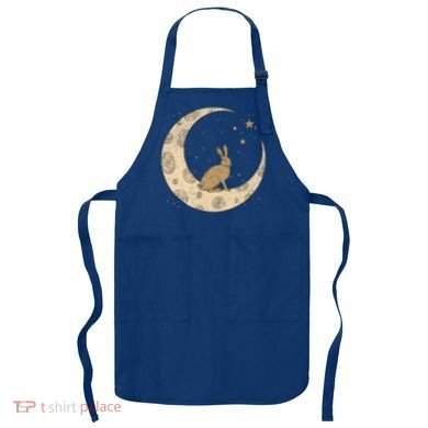 Crescent Moon Rabbit Stars Wiccan Wicca Witch Moon Phases Gift Apron