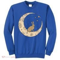Crescent Moon Rabbit Stars Wiccan Wicca Witch Moon Phases Gift Sweatshirt thumb 0