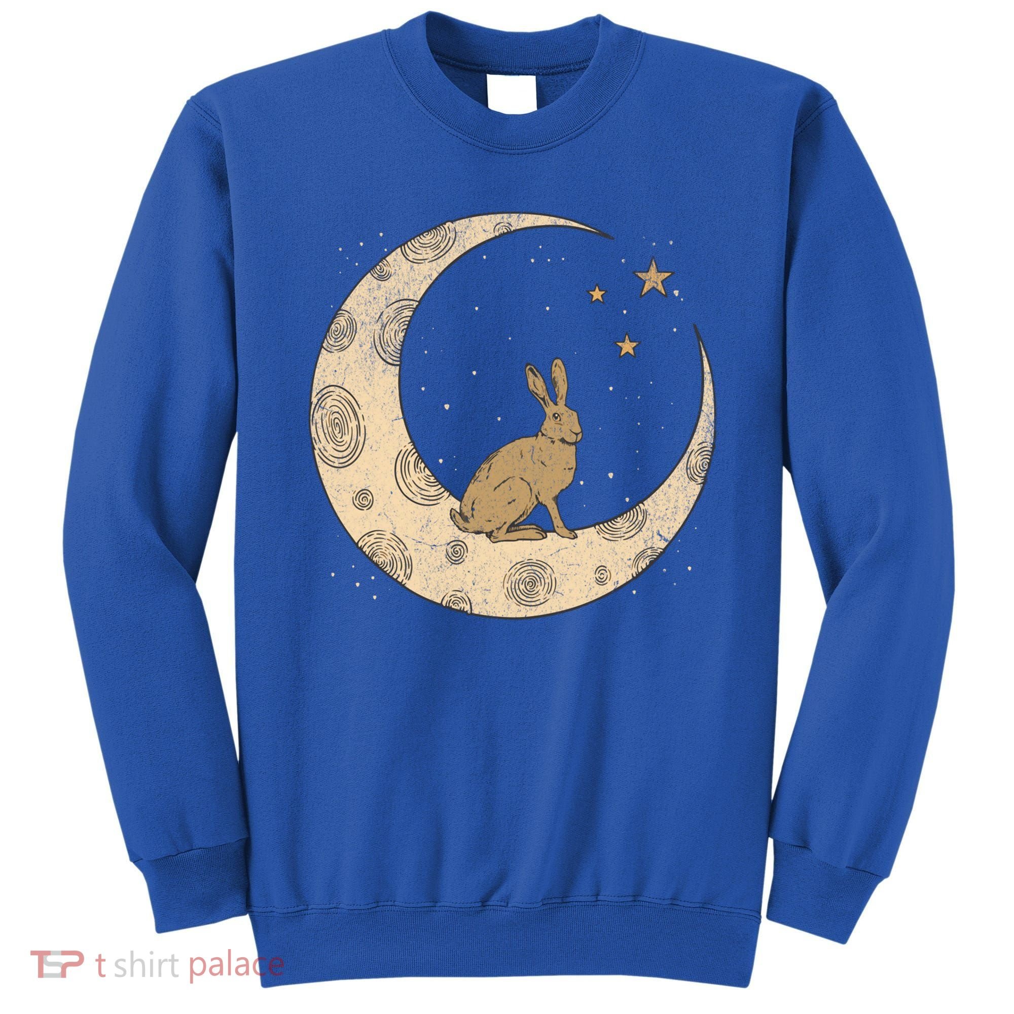 Crescent Moon Rabbit Stars Wiccan Wicca Witch Moon Phases Gift Sweatshirt