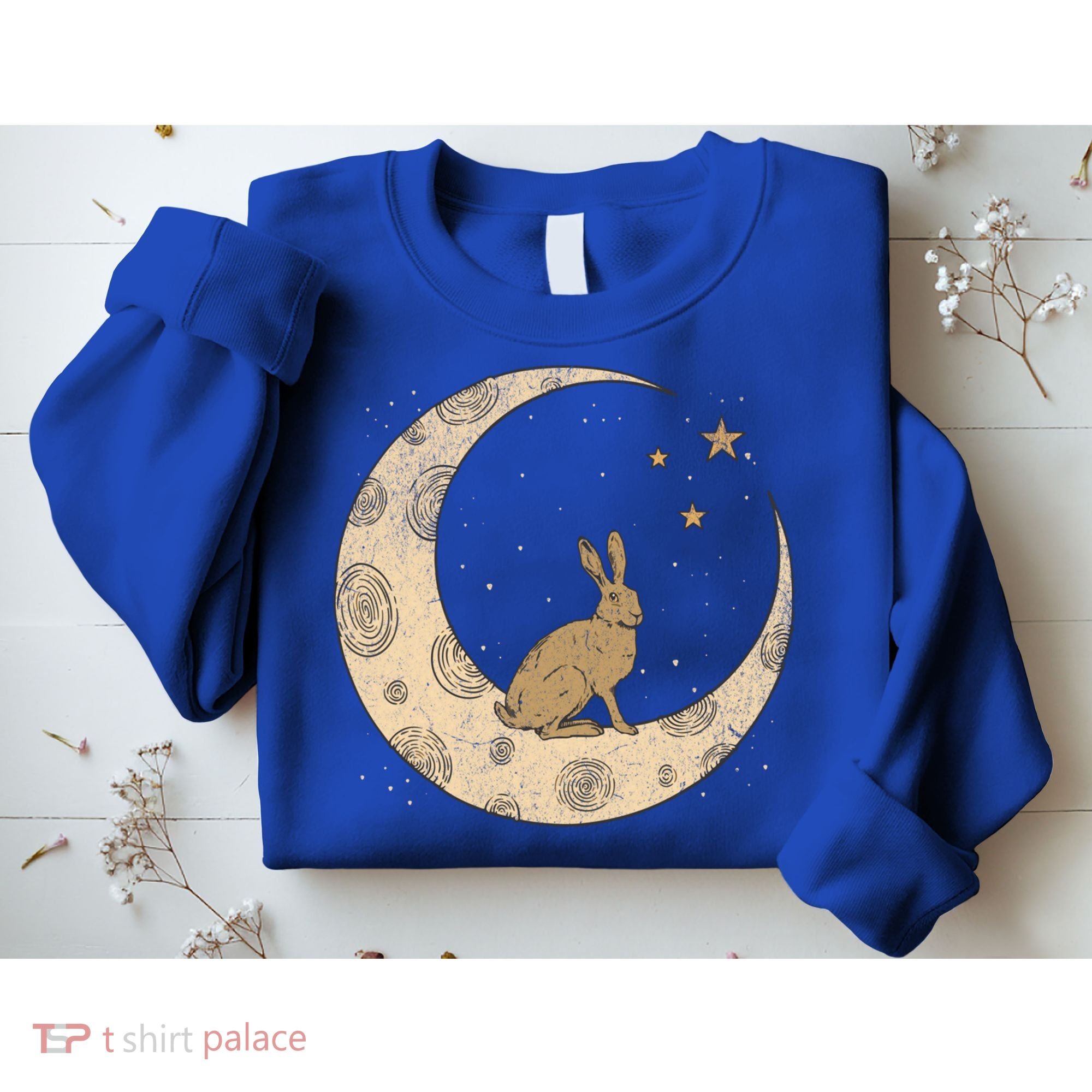 Crescent Moon Rabbit Stars Wiccan Wicca Witch Moon Phases Gift Sweatshirt
