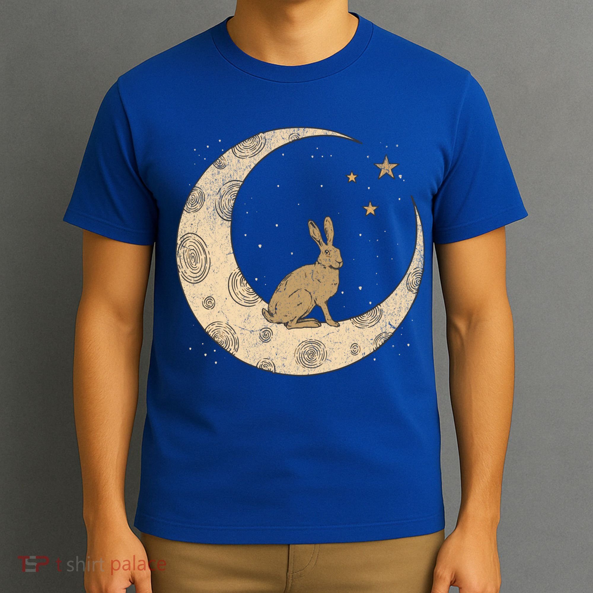 Crescent Moon Rabbit Stars Wiccan Wicca Witch Moon Phases Gift T-Shirt