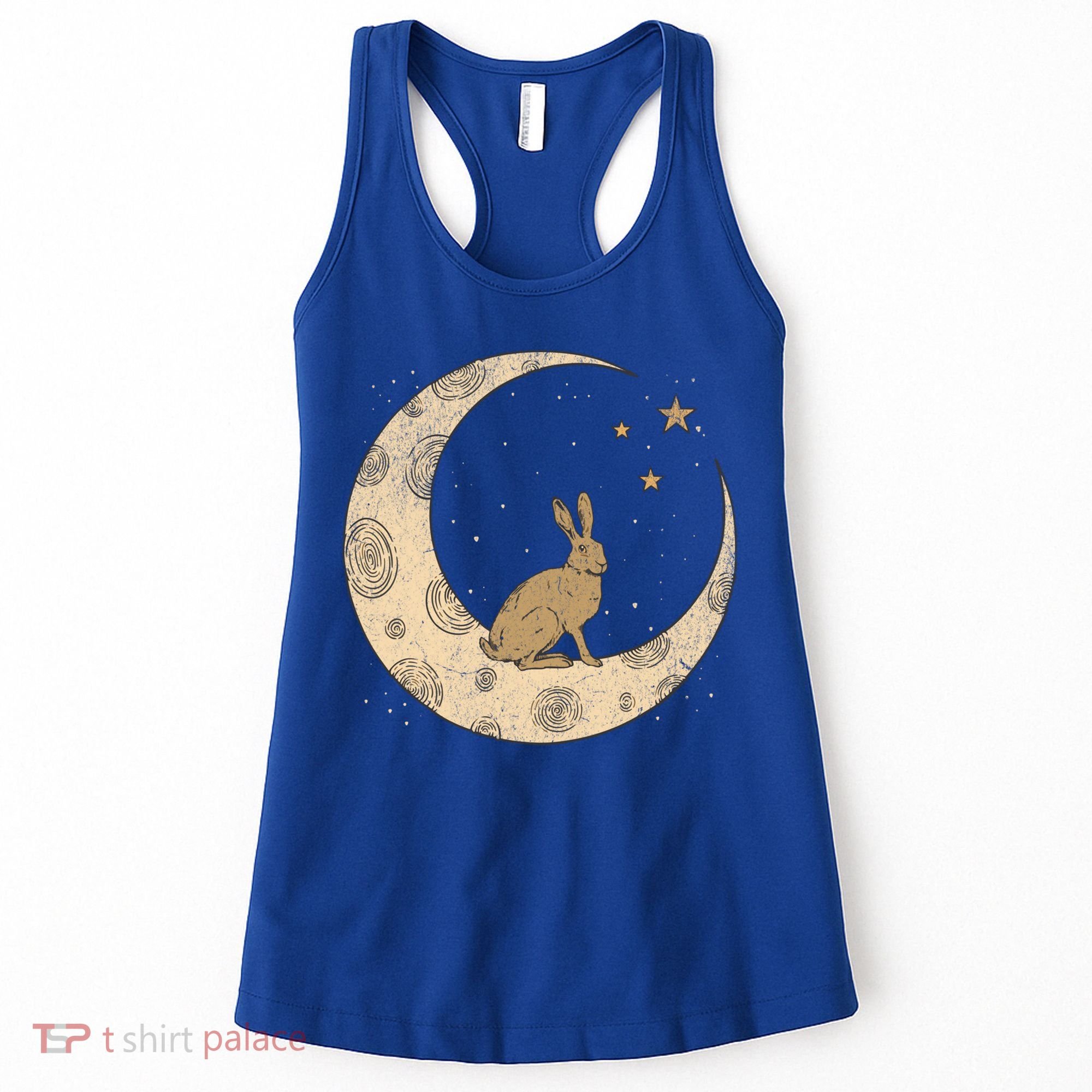 Crescent Moon Rabbit Stars Wiccan Wicca Witch Moon Phases Gift Women's Tank Top