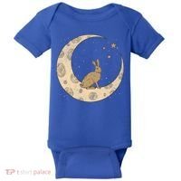 Crescent Moon Rabbit Stars Wiccan Wicca Witch Moon Phases Gift Baby Bodysuit thumb 0