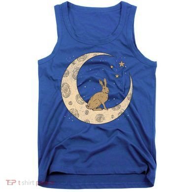 Crescent Moon Rabbit Stars Wiccan Wicca Witch Moon Phases Gift Tank Top