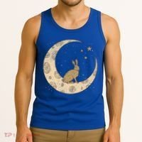 Crescent Moon Rabbit Stars Wiccan Wicca Witch Moon Phases Gift Tank Top thumb 3