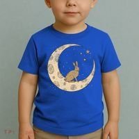 Crescent Moon Rabbit Stars Wiccan Wicca Witch Moon Phases Gift Toddler T-Shirt thumb 2