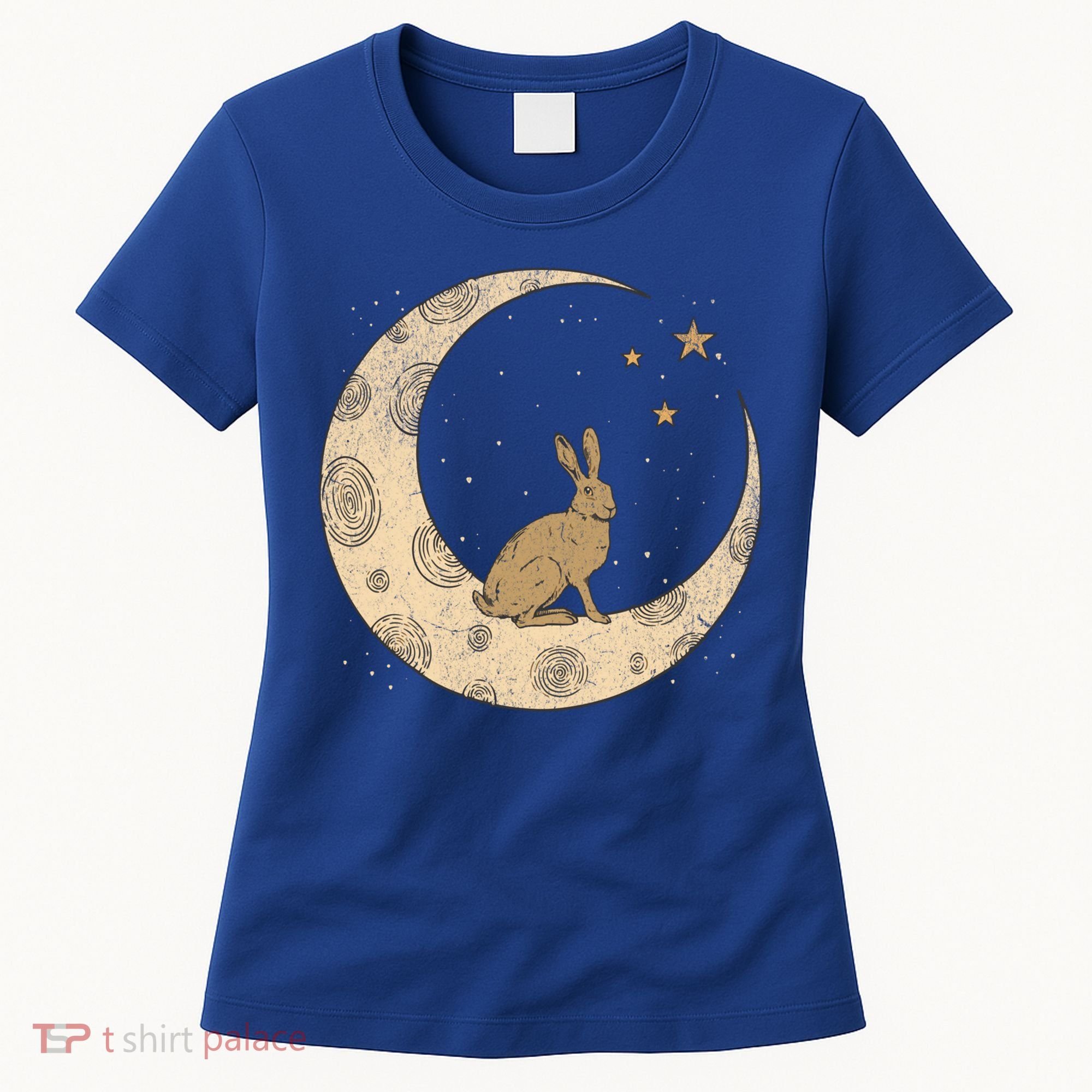 Crescent Moon Rabbit Stars Wiccan Wicca Witch Moon Phases Gift Women's T-Shirt