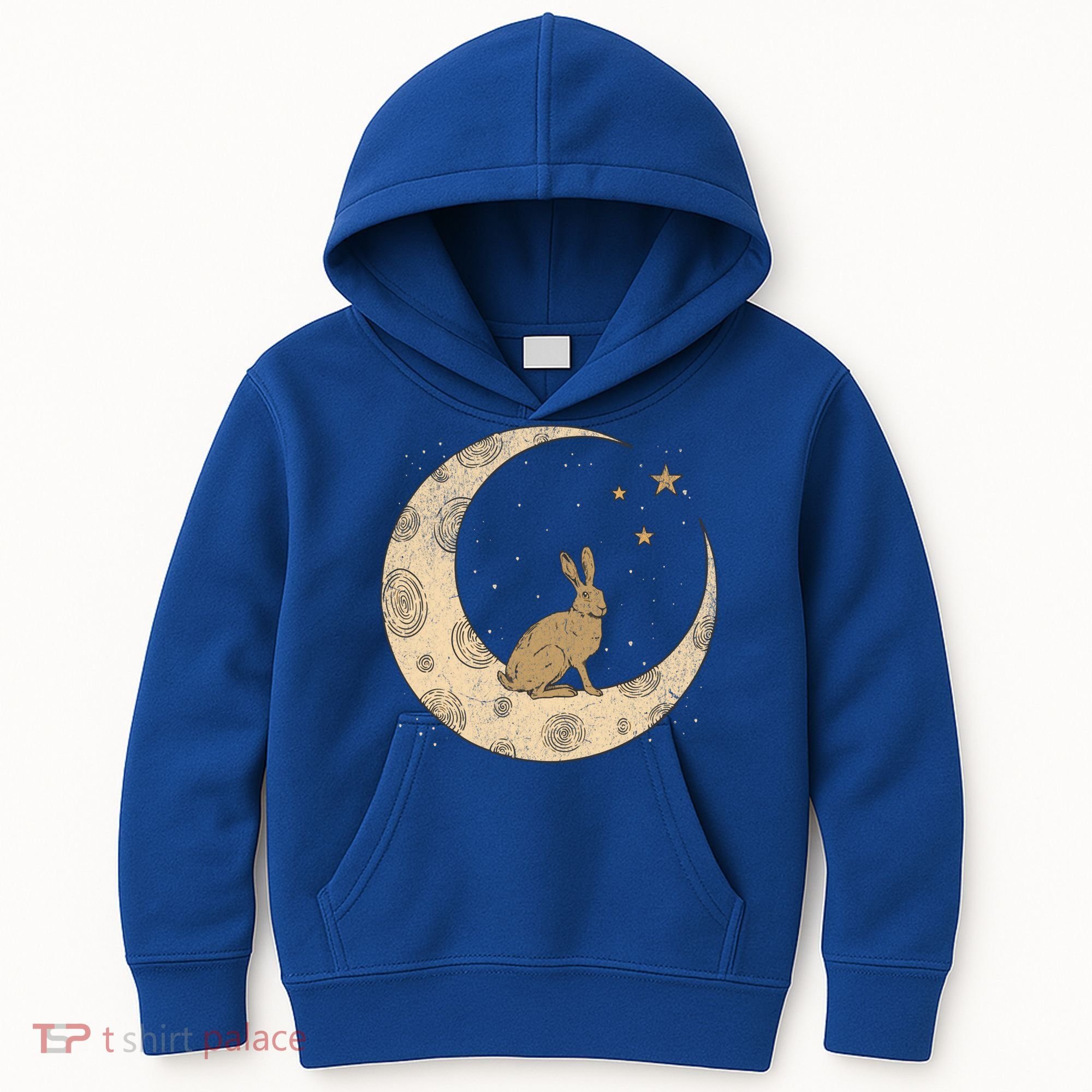 Crescent Moon Rabbit Stars Wiccan Wicca Witch Moon Phases Gift Kids Hoodie