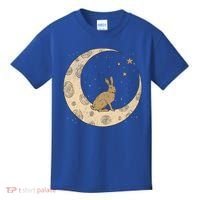 Crescent Moon Rabbit Stars Wiccan Wicca Witch Moon Phases Gift Kids T-Shirt thumb 0